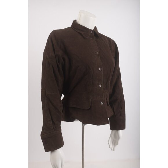 Zara Womans Jacket Coat 100% suede Leather Size XS Brown 1966/901 A/W 2024 NWT - Picture 5 of 9